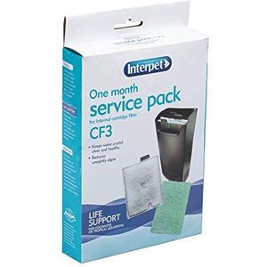 Interpet Interpet CF3 onderhoudskit voor 1 maand interne cartridgefilter (1 filterpatroon, 1 Algaway Pad)