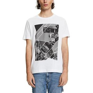 ESPRIT Esprit T-shirt voor heren, 100 / wit