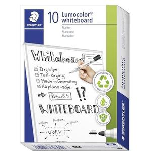 Staedtler Lumocolor Whiteboard-marker, zwart, 10 stuks