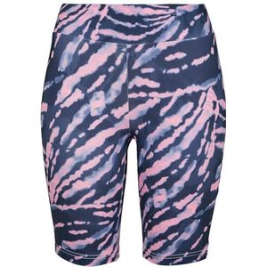 Urban Classics Tie Dye Cycling Yoga Shorts voor dames, donkergrijs/roze