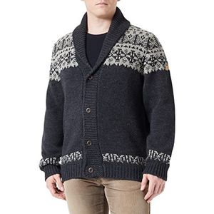 camel active Cardigan Homme, Graphite Gray, XL