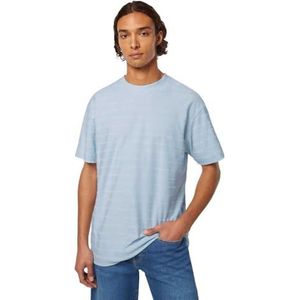 Scotch & Soda Relaxed-fit Towelling Striped T-shirt voor heren, Shirting Blue 420 T-shirt, L