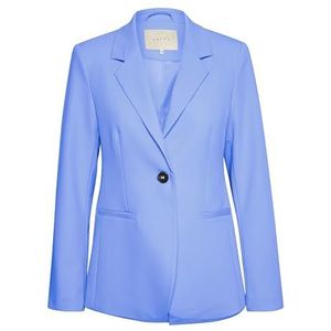 KAFFE Women's Blazer Single Breasted Notch Lapel Regular Fit Jetted Pockets, Ultramarine, 46