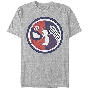 Marvel Spider Venom Organic T-shirt, uniseks, korte mouwen, Melange Grey, XL, Melange Grey