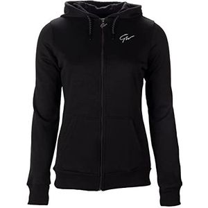 Gorilla Wear Pixley Hoodie met rits, zwart, licht, functioneel logo, ritssluiting, hoodie, sport, dagelijks gebruik, vrije tijd, training, comfort, ademend, katoen, polyester, zwart.