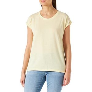 ESPRIT Everyday Cotton Nw Ocs Sslv T-shirt voor dames, Pastel geel 2