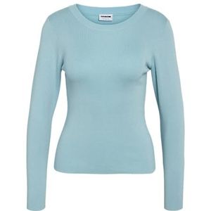NOISY MAY Nmjaz L/S O-hals Knit Fwd Noos Nmjaz L/S O-hals Knit Fwd Noos Dames (1 stuk), Hemelsblauw, M