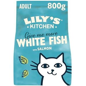 Lily's Kitchen Droog kattenvoer met vis en kruiden voor volwassen katten (4 x 800 g)