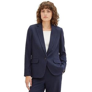 TOM TAILOR Damesblazer, 33973, marineblauw, gestreept, 38, 33973 - marineblauw gestreept