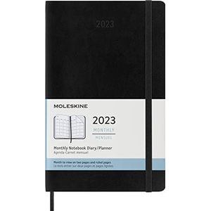 MOLESKINE 2023 12 MAANTHLY LARGE SOF: 1 MB = 2 pagina's, gelinieerde pagina's, Soft Cover