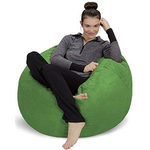 Sofazak - Plush, Ultra Soft Kids Bean Bag Chair - Memory Foam Bean Bag Chair met microsuède Cove zak, 91,4 cm 3 ft Sack lime