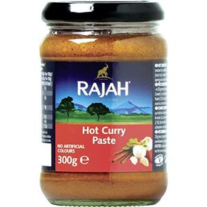Rajah Curry Pasta, scherpe kruidenpasta, voor authentieke curry gerechten, ideaal voor het kruiden van vlees, vis of groenten, 3 x 300 g