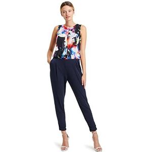 Vera Mont Vera Mont 0230/4824 Jumpsuit voor dames, donkerblauw/roze, maat 48, donkerblauw/roze, donkerblauw/roze, donkerblauw/roze.