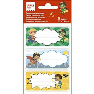 APLI Kids 19019 schoollabels Super Heroes 3 verschillende ontwerpen 9 etiketten