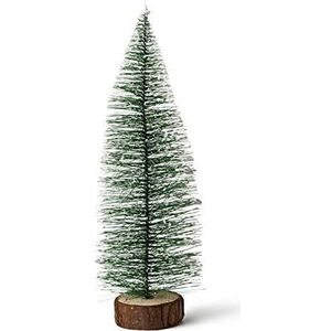 Mopec Grote kerstboom met houten sokkel, 25 cm, groen, Eén maat