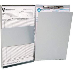 Westcott E-17004 00 - aluminium documentenmap - DIN A4 - met klemplank - zijopening