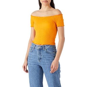 Koton T-shirt voor dames, korte mouwen, Oranje (200)