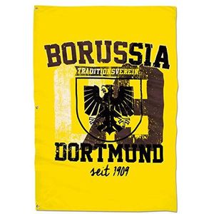 Borussia Dortmund BVB-vlag met stadswapen, zwart/geel, 100 x 150 cm