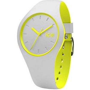 Ice-Watch - ICE Duo Grey Yellow - Grijs uniseks horloge met siliconen band - 001500, Meerkleurig (grijs/geel), Medium (40 mm)