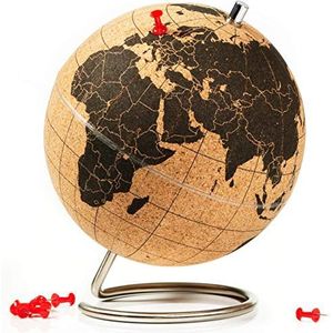SUCK UK cork globe Identificeer je reizen 6 punaises verschillende modellen - CORK GLOBE