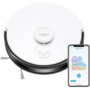 TP-Link Tapo RV30C Mop robotstofzuiger, zuigvermogen 4200 Pa, LiDAR-navigatie, snelkaarten, 3200 mAh batterij, geschikt voor vloeren en tapijten, Alexa & Google-besturing