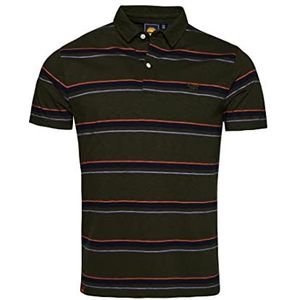 Superdry Gestreept poloshirt voor heren, olijf, S, olijf strepen