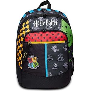 Schoolrugzak met twee compartimenten - Harry Potter Magische Creatures, zwart, school en vrije tijd, zwart, Taglia Unica, school, zwart., school