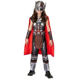 Rubies Officieel Marvel Thor Love and Thunder Mighty Thor Deluxe-kostuum voor kinderen, 3-4 jaar