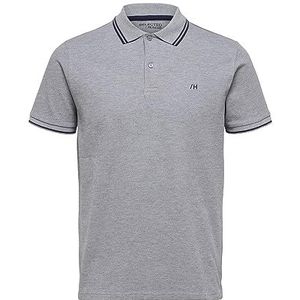 SELETED HOMME Slhdante Sport SS Polo W Noos T-shirt voor heren, Middelgrijze mix