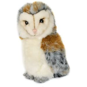 Uni-Toys - Uil sluier (klein) - 17 cm (hoogte) - pluche vogel, uil - pluche, knuffeldier