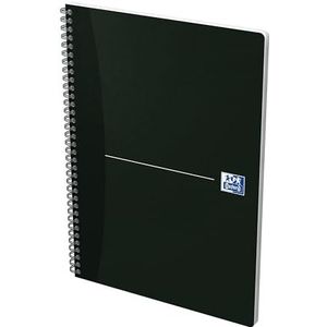 OXFORD Office Essentials Notitieboek, A4, kleine ruitjes, 180 pagina's, omslag, zwart