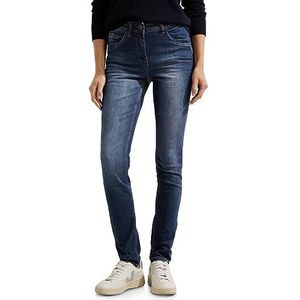 Cecil B376844 damesjeans, Mid Blue Used Wash