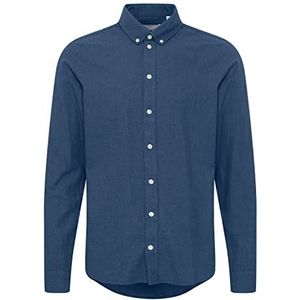 Casual Friday Cfanton Ls BD A Fil T-Shirt Chemise Homme, 1940131 - Bleu Marine Chiné, L