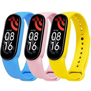 Ainiv Compatibel met Xiaomi Mi Band 7/Mi Band 6/Mi Band 5/Mi Band 4/Mi Band 3/Mi Band 3, 1/2/3/20 stuks, 3 stuks siliconen