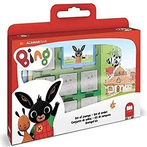 Multiprint Bing-stempelset voor kinderen, 100% Made in Italy, personaliseerbaar, van hout en natuurlijk rubber, wasbare inkt, cadeau-idee, artikel07987