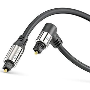 sonero® Premium optische Toslink-kabel, 20,0 m, vergulde contacten, 1 x 90° stekker, zwart