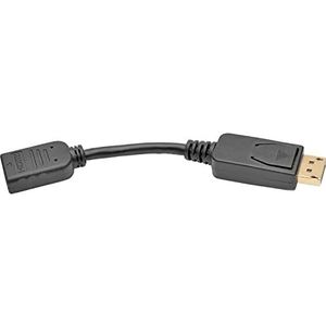 Tripp Lite DisplayPort naar HDMI-video-adapter, DP-stekker naar HDMI-aansluiting, 1920 x 1200/1080p (M/F), 15,2 cm (P136-000)