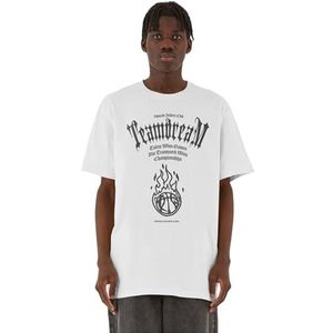 Mister Tee Upscale Teamdream Heavy Oversize Tee T-shirt imprimé pour homme, coupe surdimensionnée, streetwear, Blanc., XS