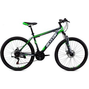 Bicystar 26 inch mountainbike, uniseks, volwassenen, grijs/groen
