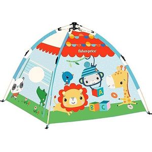 DQB DeQUBE Fisher Price Kindertent XL-vouwtent met zijmand en 20 ballen, afmetingen 64 x 42 x 82 cm (Deqube 920D00175)