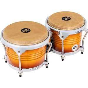Meinl Percussion FWB200GAB Bongos Set van hout Free Ride serie barnsteen / goud Ø 17,15 cm (6,75 inch) en 20,32 cm (8 inch)