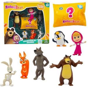 Masha & Michka, Coffret 7 Figurines, Dont 1 Surprise, à Collectionner, Jouets pour Enfants à partir de 3 Ans, MHA23