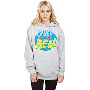 Saved By The Bell Hoodie met logo voor, grijs gemêleerd