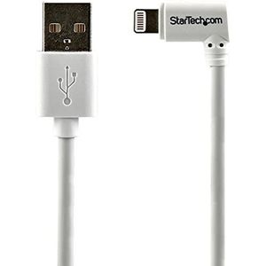 StarTech.com Lightning-kabel, schuin 1 m, wit