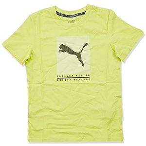 PUMA Active Sports Graphic Tee B T-shirt voor jongens, Sherbert Citroen.