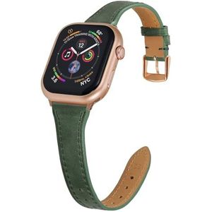 Anbeer Fijn lederen bandje compatibel met Apple Watch armbanden 40 mm 38 mm 41 mm 42 mm 44 mm 45 mm 49 mm dames horlogeband van echt volnerf leer voor iWatch