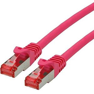 ROLINE Cat6 LAN-kabel - Component Level - S/FTP Ethernet Netwerkkabel met RJ45-stekker - Roze 2m