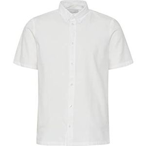 CASUAL FRIDAY CFAnton fil a fil T-shirt à manches courtes pour homme Col boutonné Couleur unie Coupe droite, Blanc neige (110602), XL