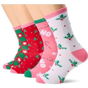 VERO MODA Vmelf Socks Giftbox Xmas damessokken, Heet roze/pakket: doos 1