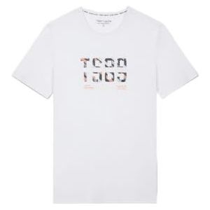 Teddy Smith T-Shirt col Rond Alder MC, Blanc, M